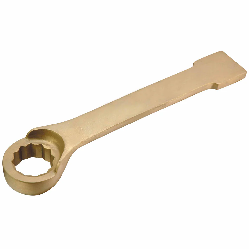 CS Unitec Ex201F-030UB Copper Beryllium Non-Sparking, Non-Magnetic, Corrosion Resistant Striking Box Wrench, 12-Point, Offset 1-13/16