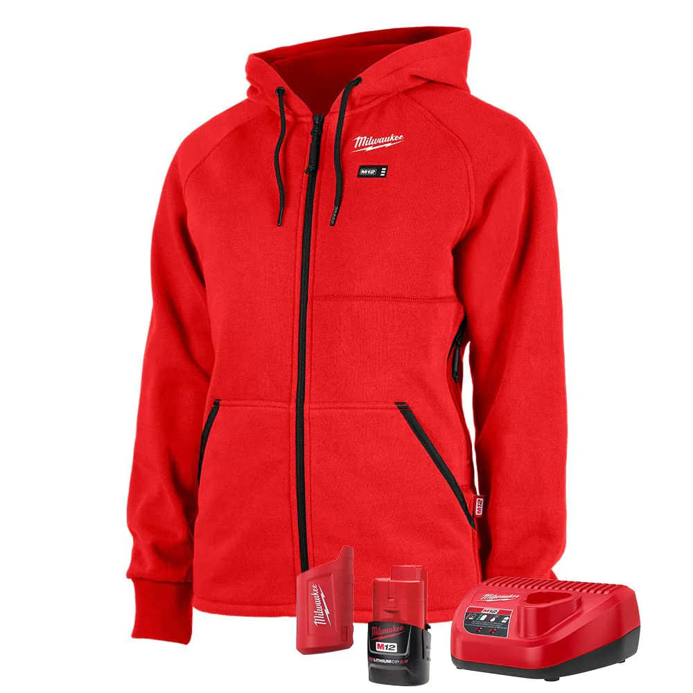 Milwaukee 336R-21 M12 Red Heated Women's Hoodie Kit - Mactool Shop