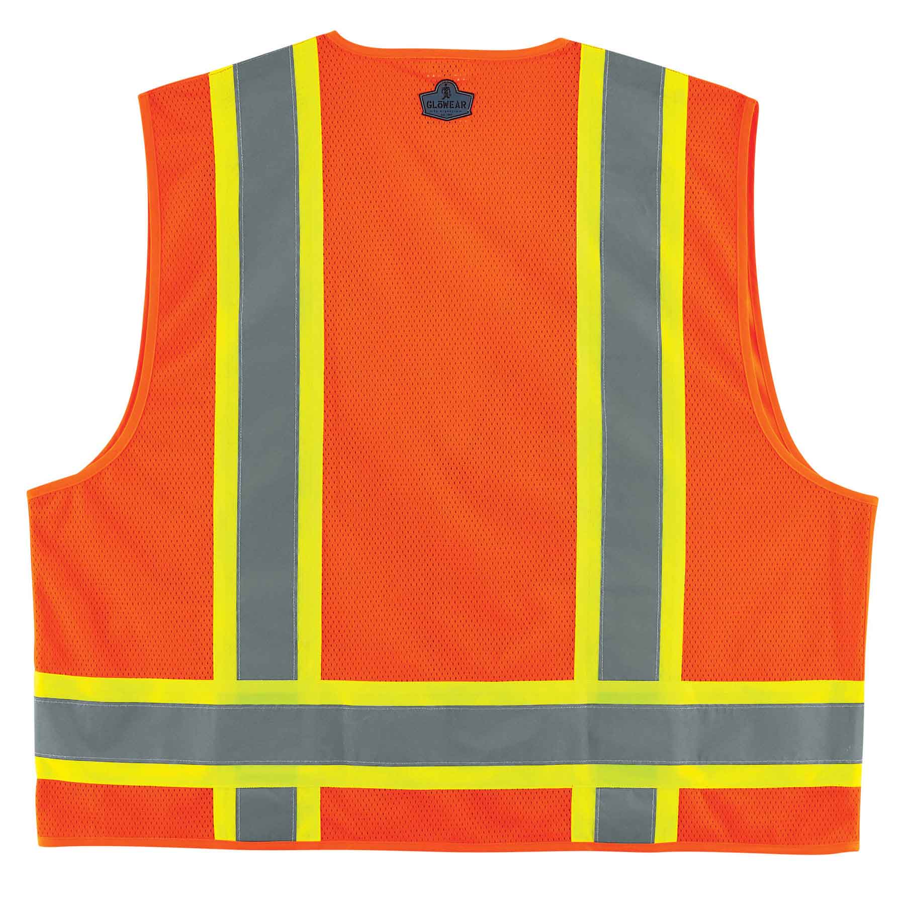 Ergodyne 24069 GloWear 8248Z Type R Class 2 Two-Tone Surveyors Vest, 4XL/5XL, HV Orange - Mactool Shop