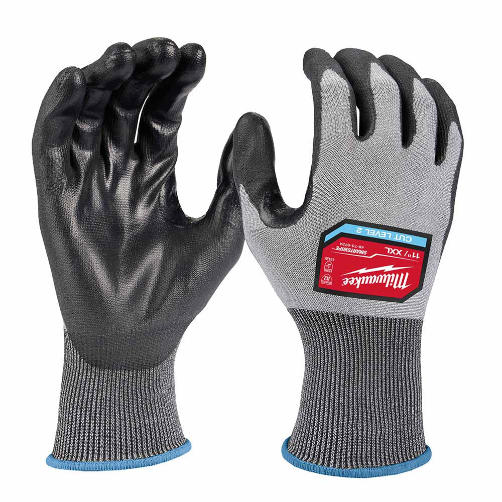 Milwaukee 48-73-8724 High Dexterity A2 Polyurethane Dipped Gloves - 2XL - Mactool Shop