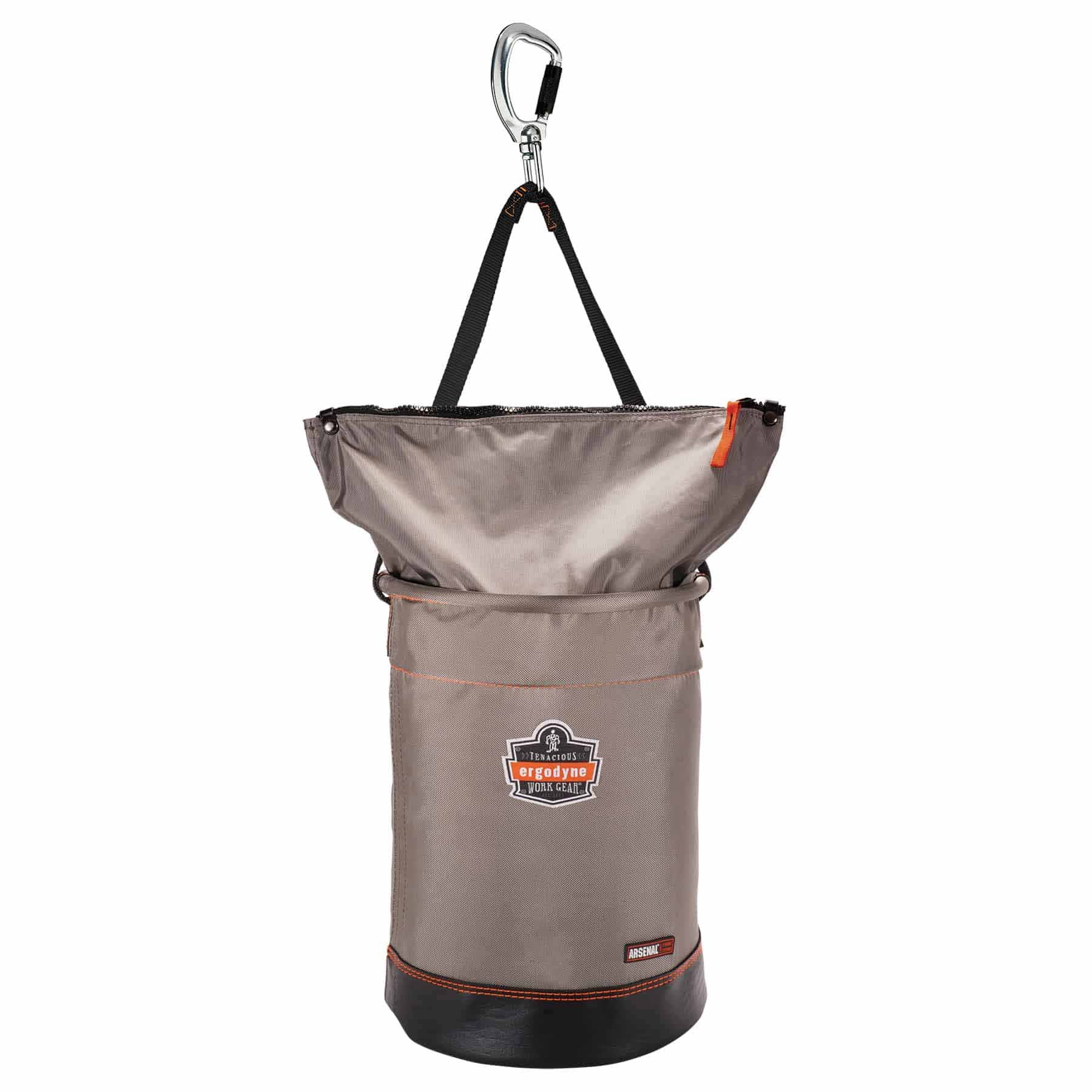 Ergodyne 15974 5974 L Gray Hoist Bucket - Swiveling Carabiner - Zipper - Mactool Shop