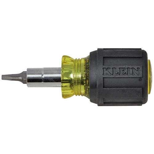 Klein Tools 32562 Multi-Bit Screwdriver / Nut Driver, 6-in-1, Stubby, Ph, Sl, Sq Bits - Mactool Shop