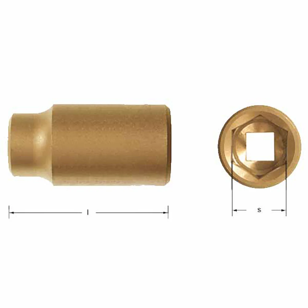 CS Unitec Ex1640-49A Aluminum Bronze Non-Sparking, Low-Magnetism, Corrosion Resistant Deep Socket 49mm x 3/4