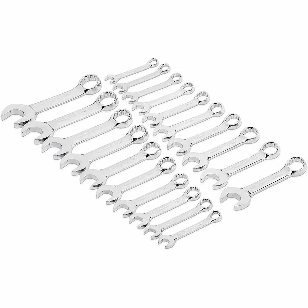 GearWrench 81903 20 Pc. 12 Point Stubby Combination SAE/Metric Wrench Set - Mactool Shop