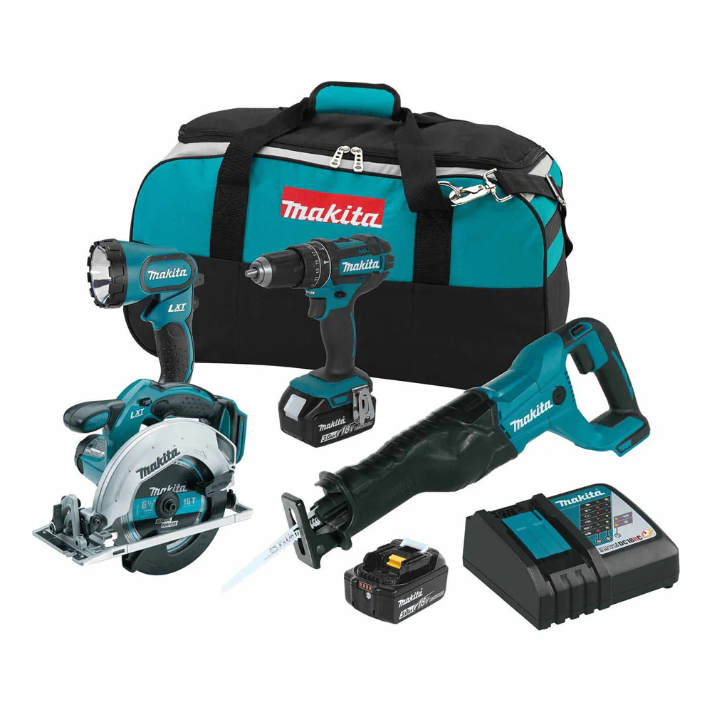 Makita XT442 18V LXT Li-Ion Cordless 4-Piece Combo Kit 3.0 Ah - Mactool Shop