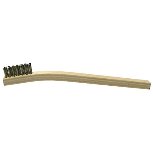 Weiler 44167 Small Hand Wire Scratch Brush, Stainless Fill, Wood Block, 3 x 7 Rows - Mactool Shop