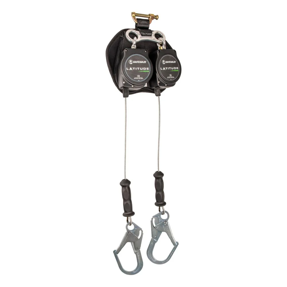 Safewaze SW8008-11LE-RBHDL Latitude Edge 11' Dual Cable SRL: Rebar Hooks - Mactool Shop