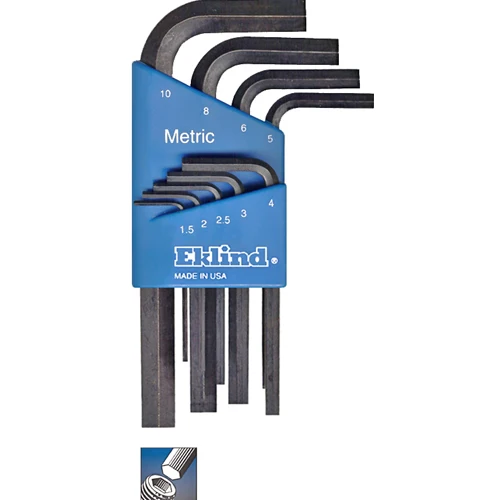 Eklind 10509 Eklind 9 pc Short Series Hex-L Key Set with Holder, 1.5mm - 10mm - Mactool Shop