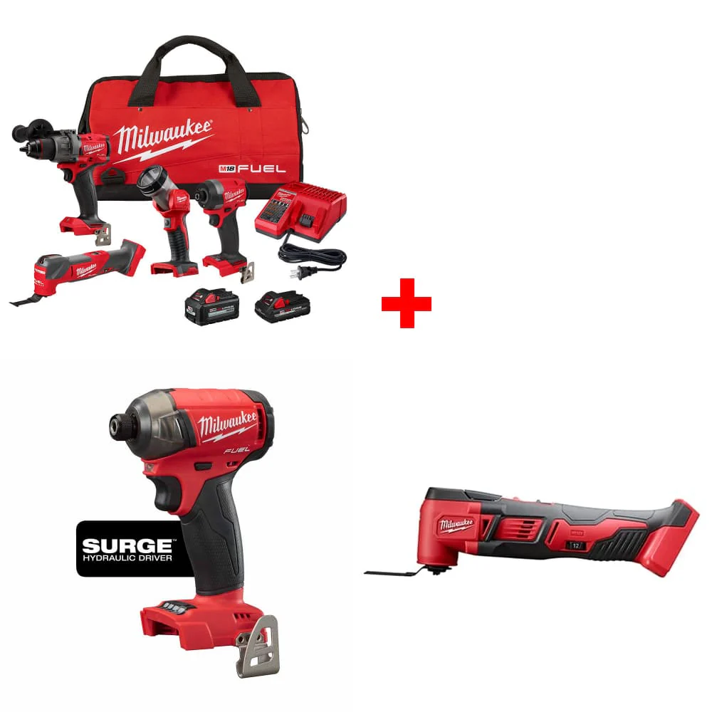 Milwaukee 3698-24MT M18 4-Tool Combo Kit w/ FREE 2760-20 Hex Driver & Multi Tool - Mactool Shop