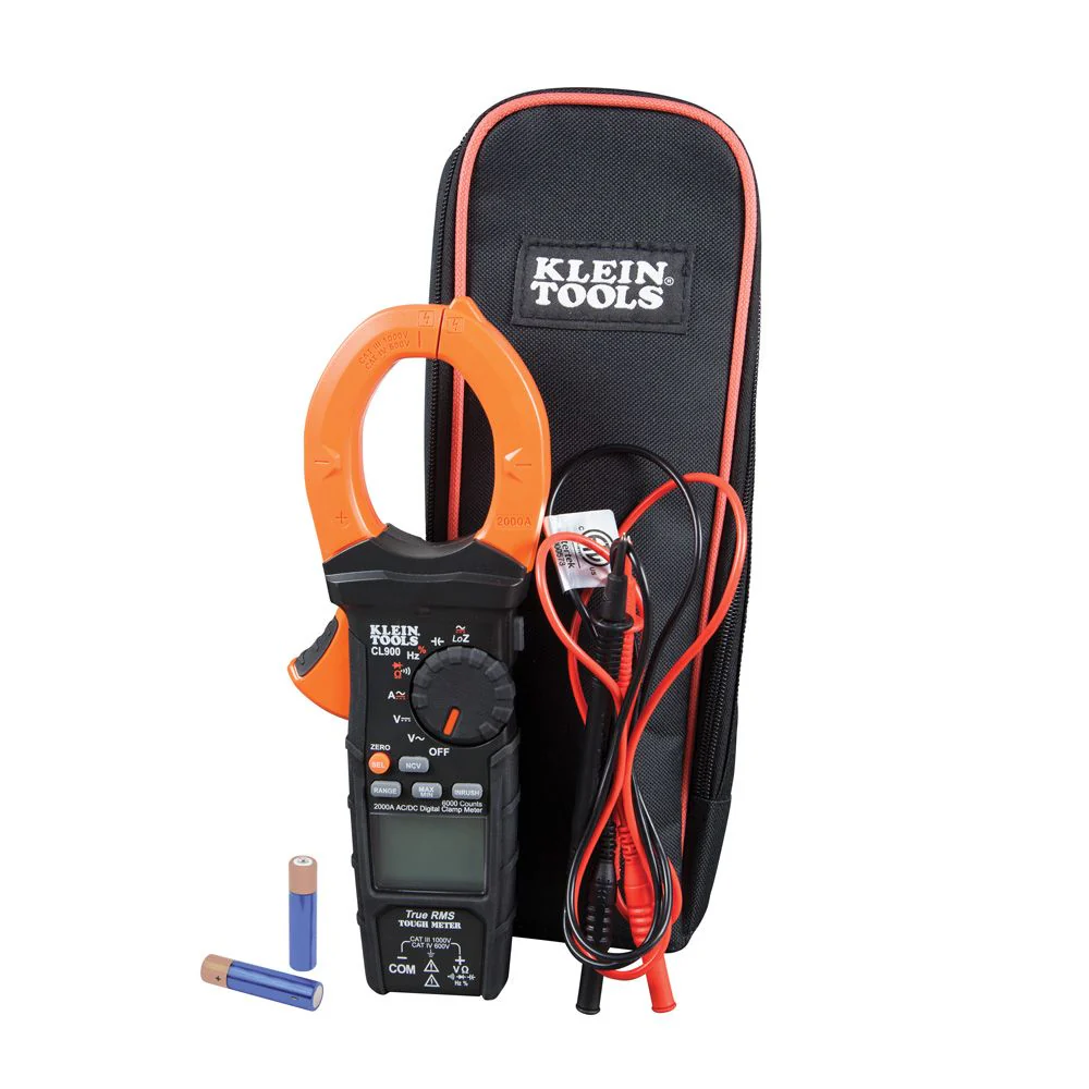 Klein CL900 Digital Clamp Meter, AC Auto-Range TRMS, Low Impedance (LoZ), 2000 Amp - Mactool Shop