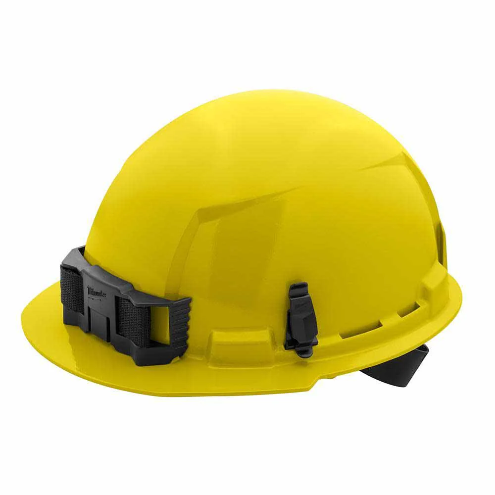 Milwaukee 48-73-1102 Yellow Front Brim Hard Hat with 4PT Ratcheting Suspension – Type 1 Class E - Mactool Shop