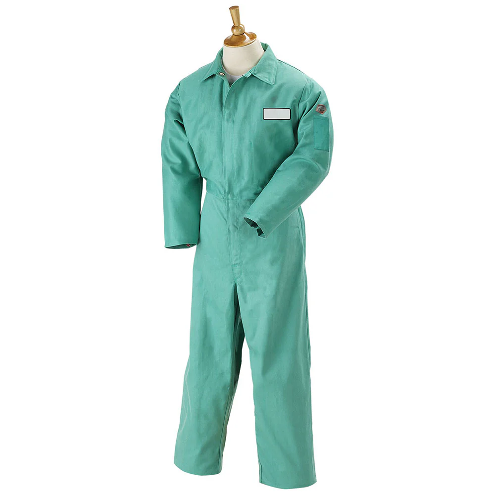 Black Stallion F9-32CA/PT-S Flame-Resistant Cotton Coverall, Green, Small - Mactool Shop