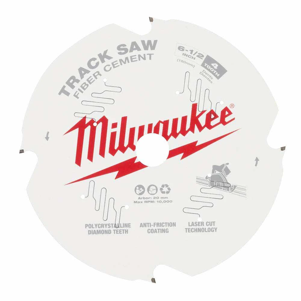 Milwaukee 48-40-0670 6-1/2” 4T Fiber Cement Track Saw Blade - Mactool Shop
