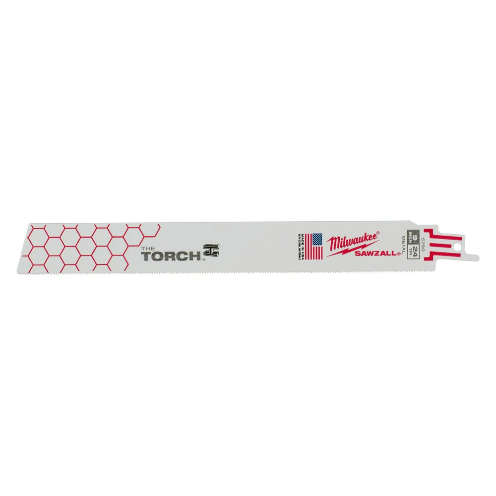 Milwaukee 48-00-5790 Super Sawzall Blade 24 Teeth per Inch 9-Inch Length, Torch, 5 Pack - Mactool Shop