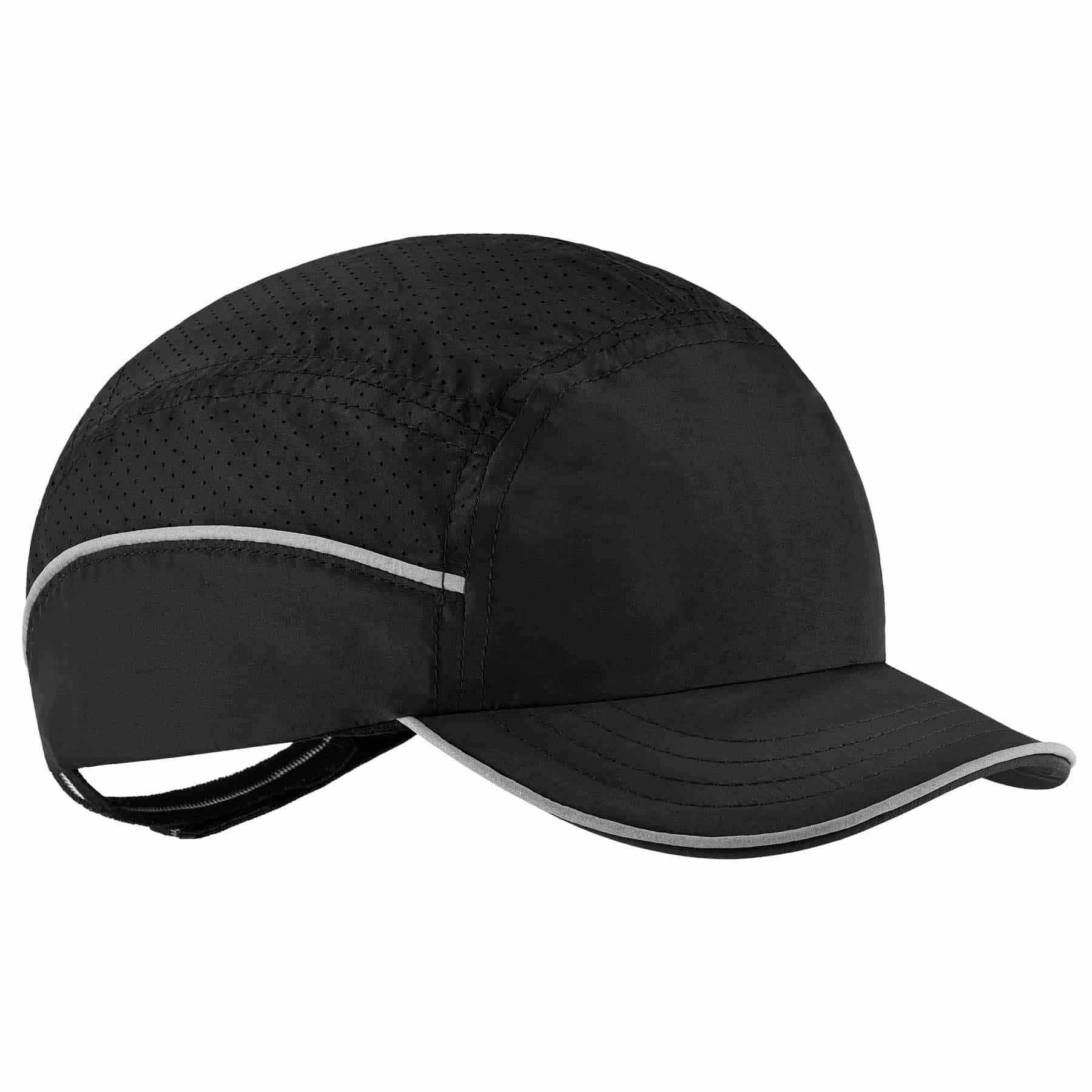 Ergodyne 23366 8955 Short Brim Black Lightweight Bump Cap Hat - Mactool Shop