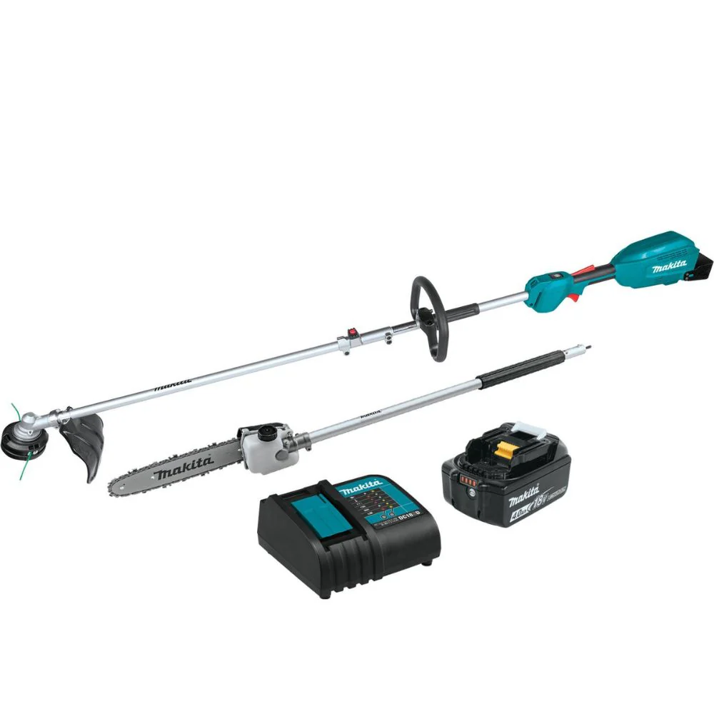 Makita XUX02SM1X4 18V LXT Lithium-Ion Brushless Cordless Couple Shaft Power Head Kit w/ 13