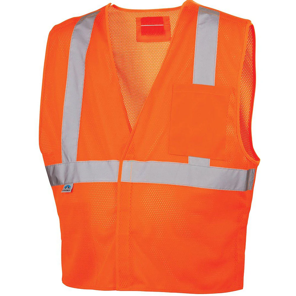 Pyramex RVHL2520BRDXL Safety Vest - Hi-Vis Orange with 5 point D-Ring - X-Large - Mactool Shop