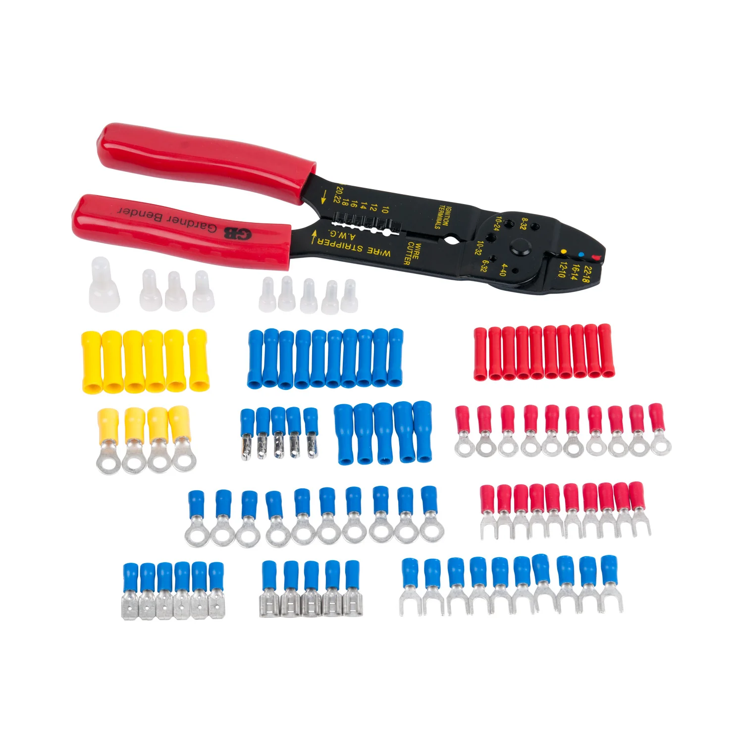 Gardner Bender GK-15N 100 Piece Terminal Kit with Stripper/Crimper - Mactool Shop
