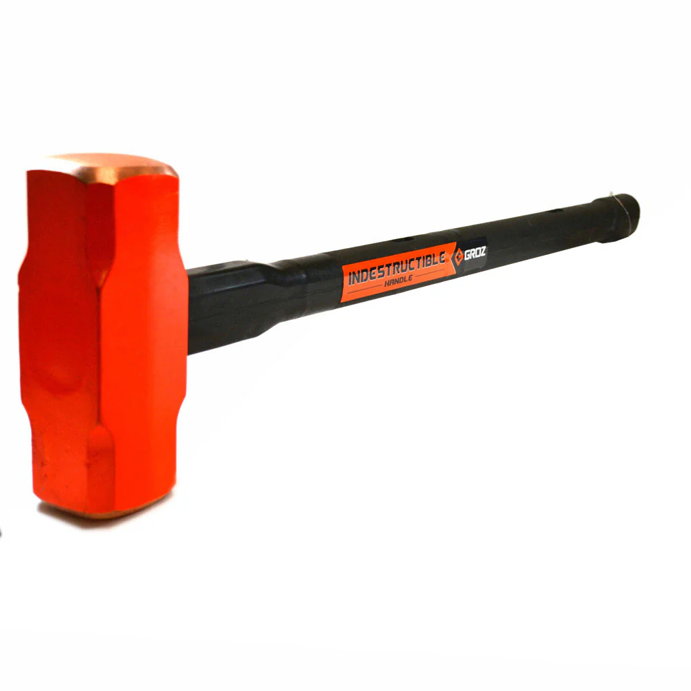 Groz 34611 Indestructible Handle Copper Head Sledge Hammer, 14Lb, 30