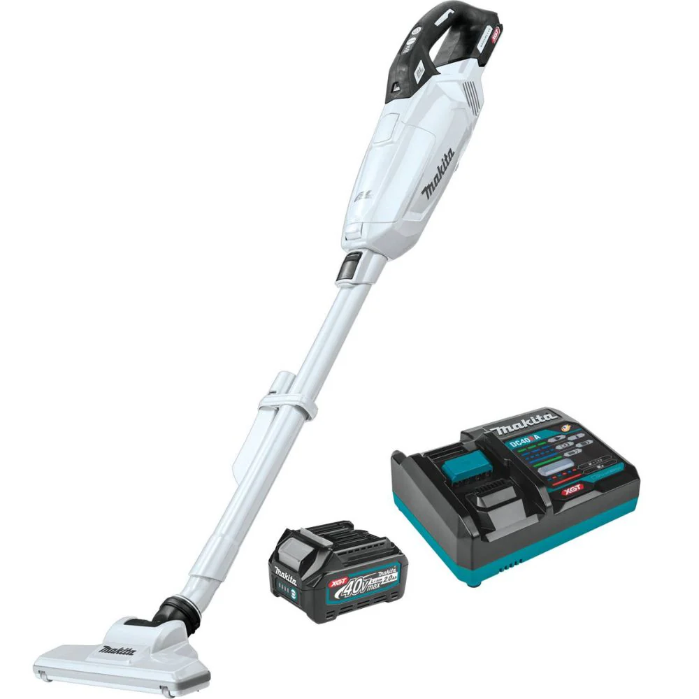Makita GLC02R1 40V max XGT Brushless Cordless 4-Speed Compact Stick Vacuum Kit, w/ Dust Bag (2.0Ah) - Mactool Shop