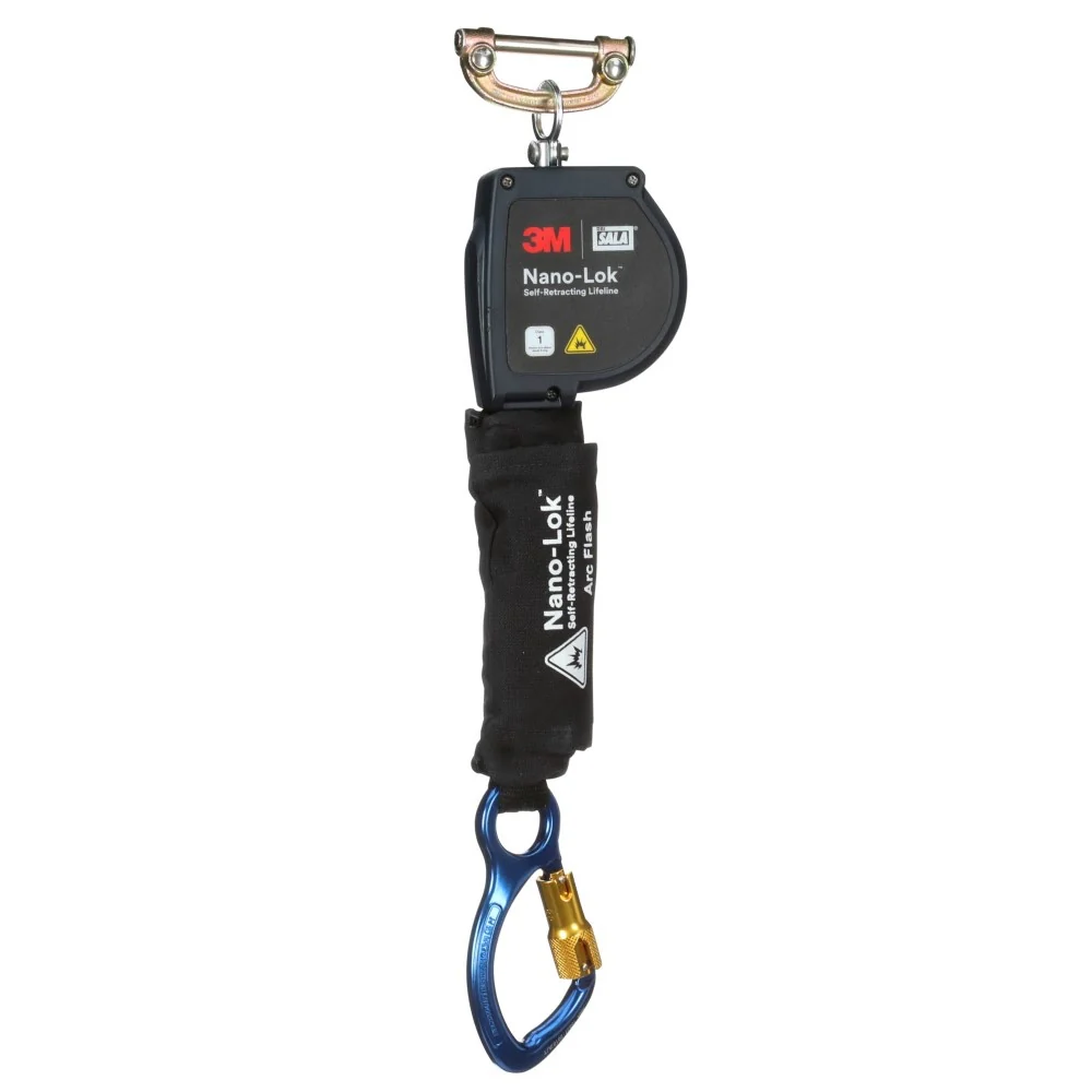 DBI Sala 3100577 Nano-Lok Arc Flash Self-Retracting Lifeline with Quick Connect, Web, Aluminum Carabiner, 8' - Mactool Shop
