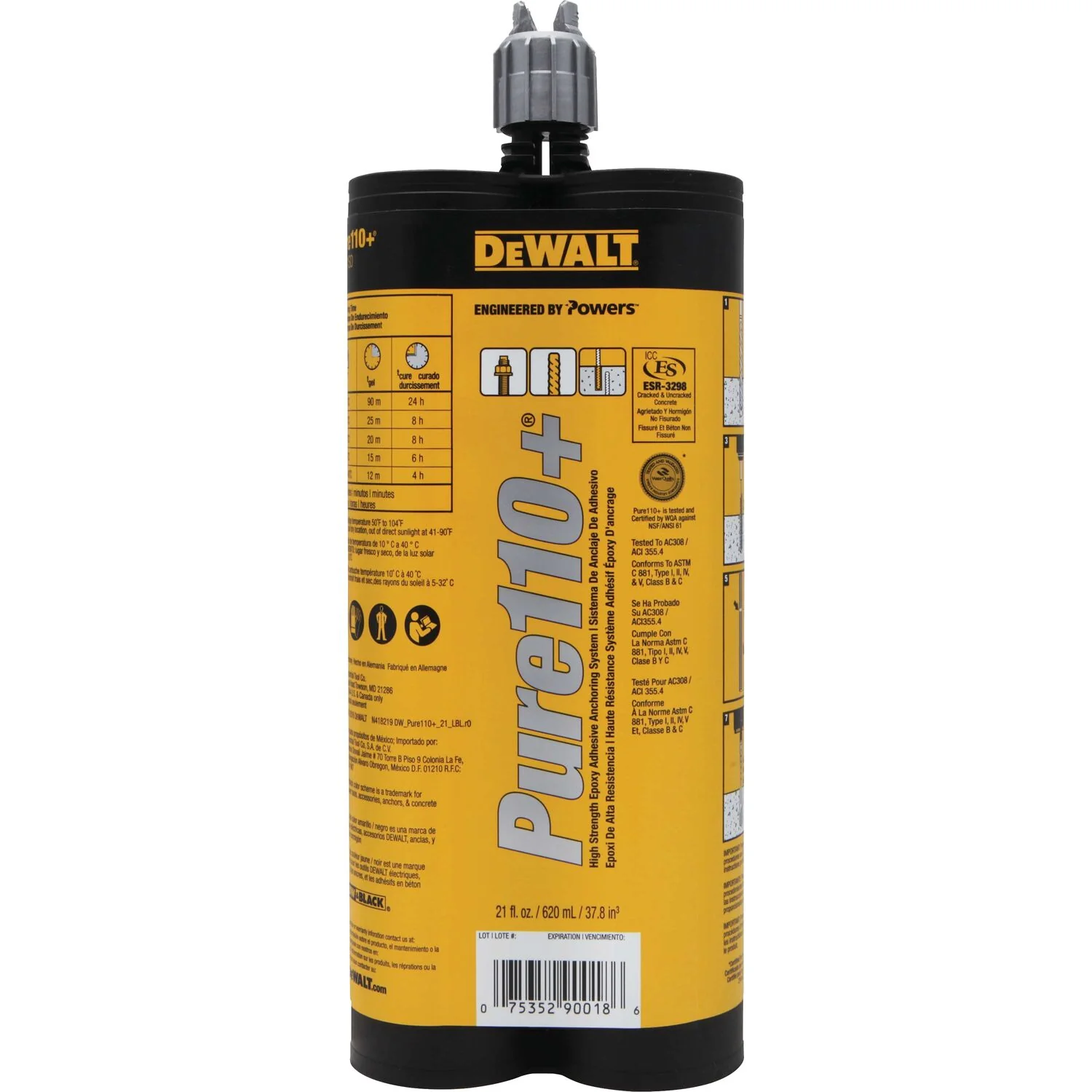 DeWalt 08321SD-PWR PURE110+ 21 OZ. 1TO1 Cartridge (12/CS 360/PLT) - Mactool Shop