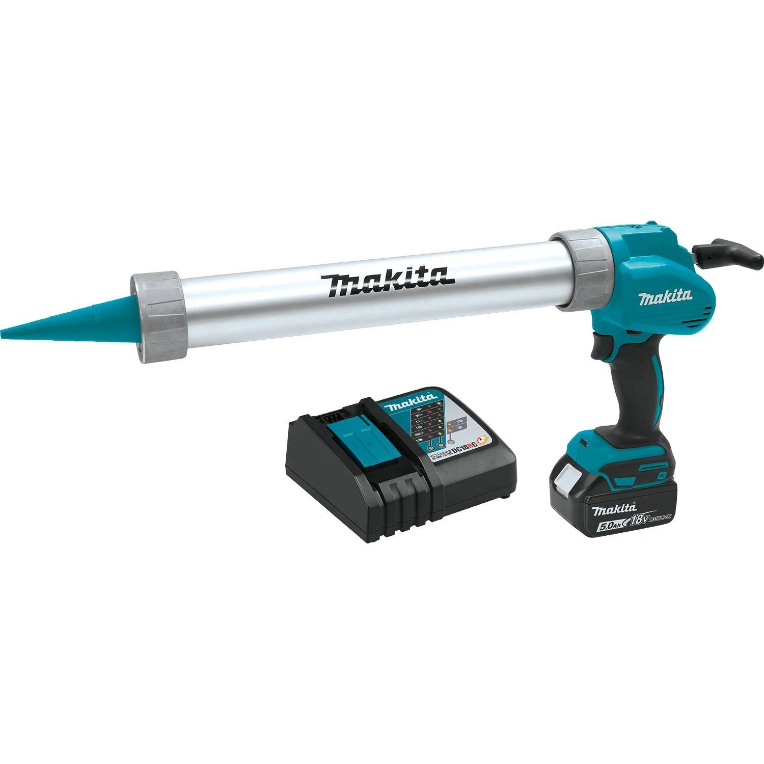 Makita XGC01T1B 18V LXT Li-Ion Cordless 20 oz Barrel Style Caulk and Adhesive Gun, 5.0 Ah - Mactool Shop
