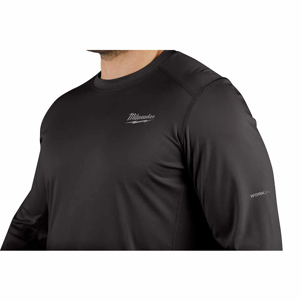 Milwaukee 415B WORKSKIN Lightweight Performance Shirt - Long Sleeve - Black - Mactool Shop