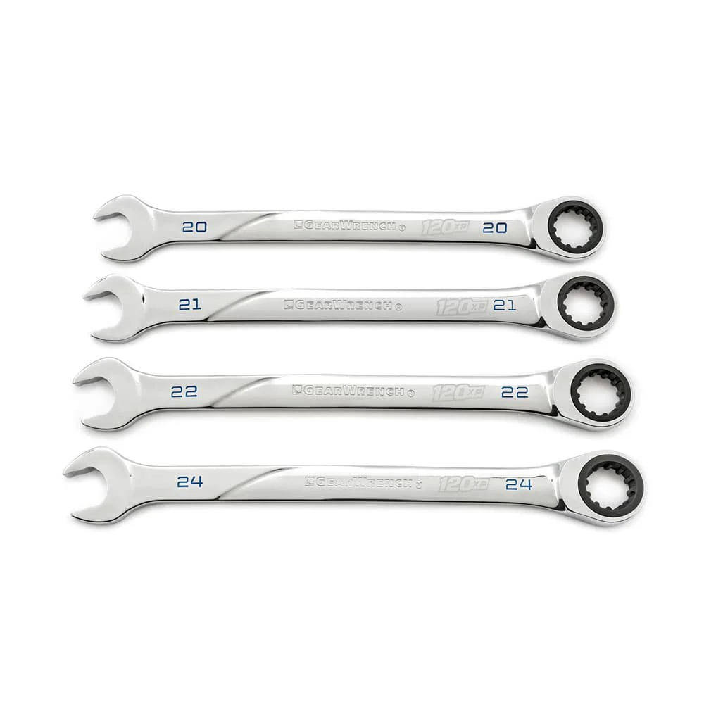GearWrench 86428 4 Pc. 120XP Universal Spline XL Ratcheting Combination Metric Wrench Set - Mactool Shop