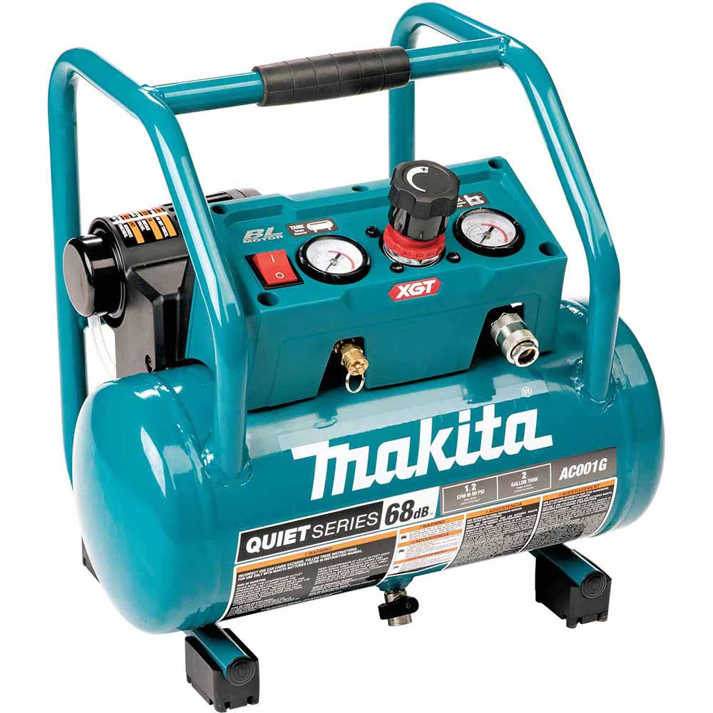 Makita AC001GZ 40V max XGT Brushless Cordless 2 Gallon Quiet Series Compressor, Tool Only - Mactool Shop