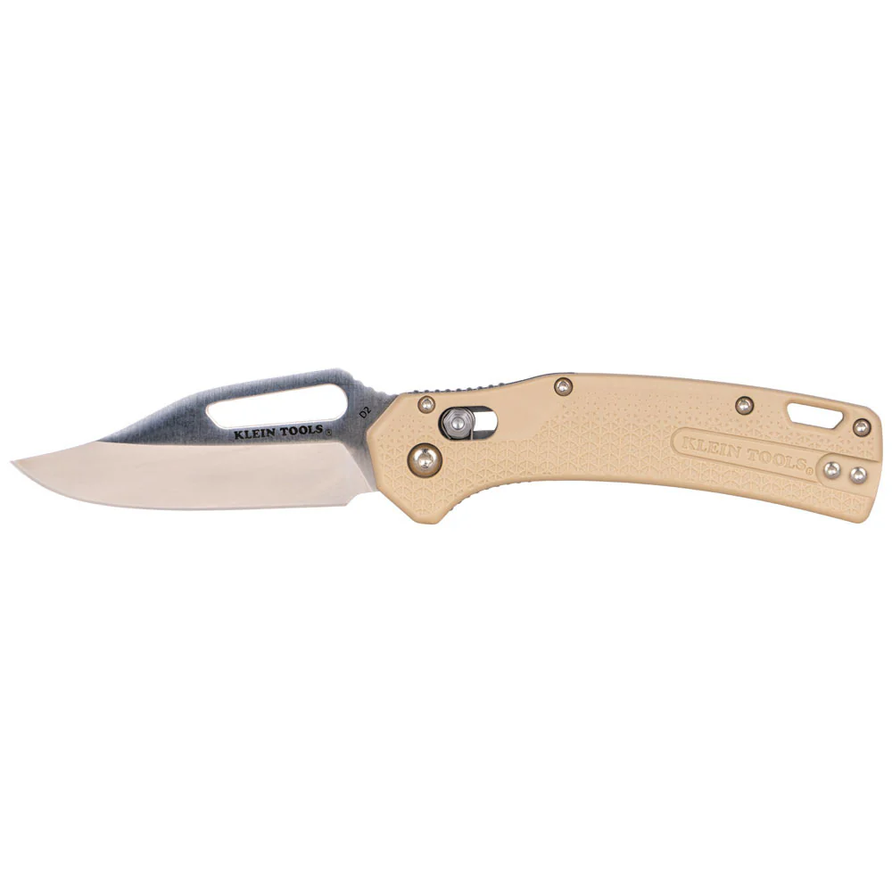 Klein OGK002TNT KTO Resurgence Knife,Clip Point Blade, Sand Handle - Mactool Shop