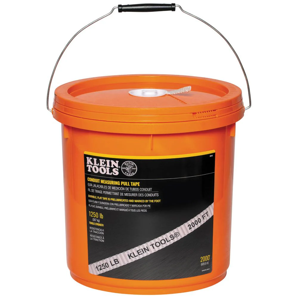 Klein 50122 Conduit Measuring Pull Tape, 1250-Pound x 2000' - Mactool Shop