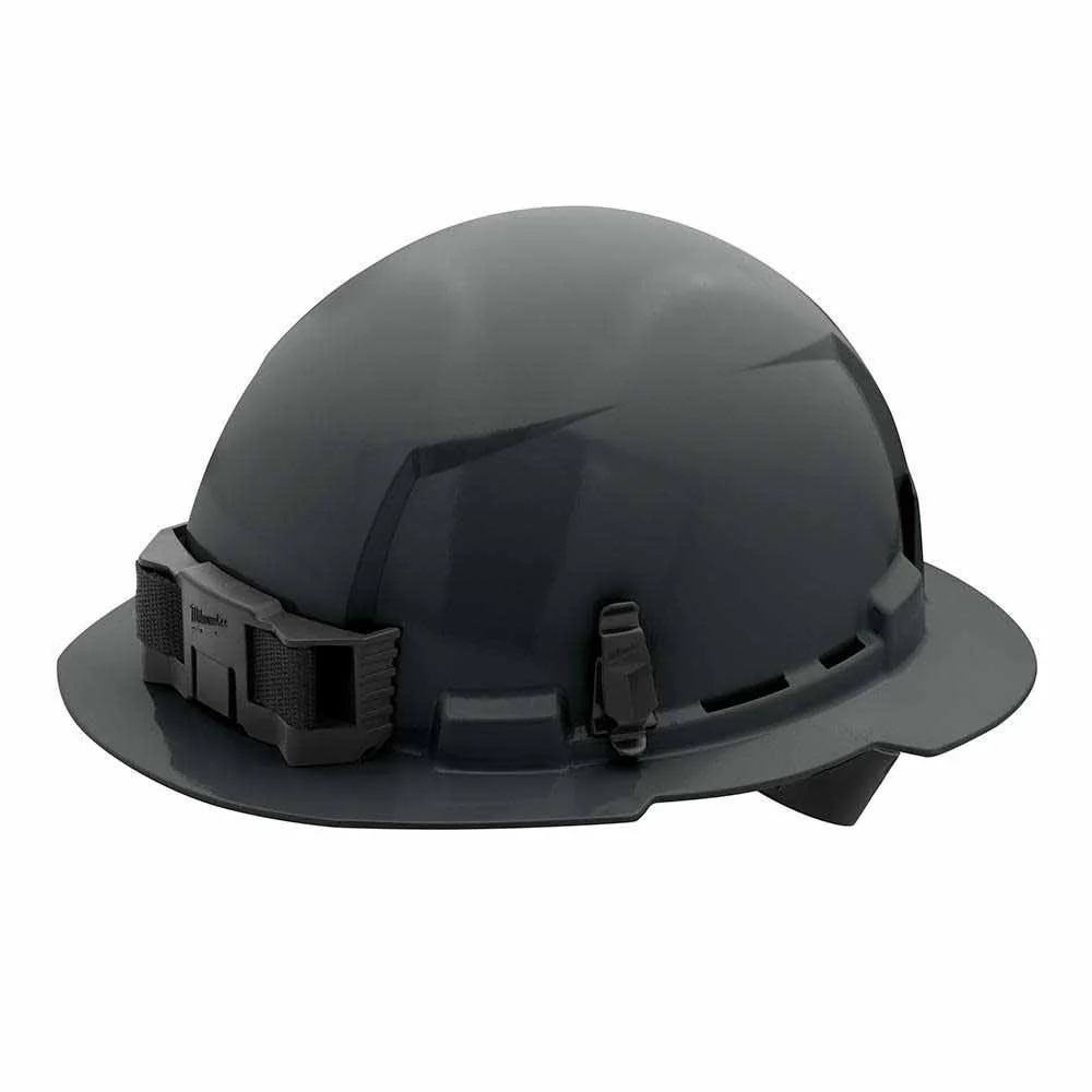 Milwaukee 48-73-1115 Gray Full Brim Hard Hat with 4PT Ratcheting Suspension – Type 1 Class E - Mactool Shop