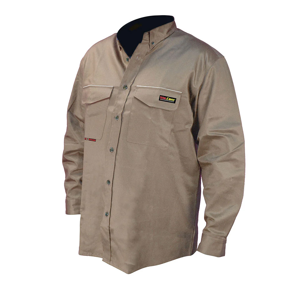 Radians FRS-001K-5X FR Men's Woven Long Sleeve Button, Workwear Khaki, 5X - Mactool Shop