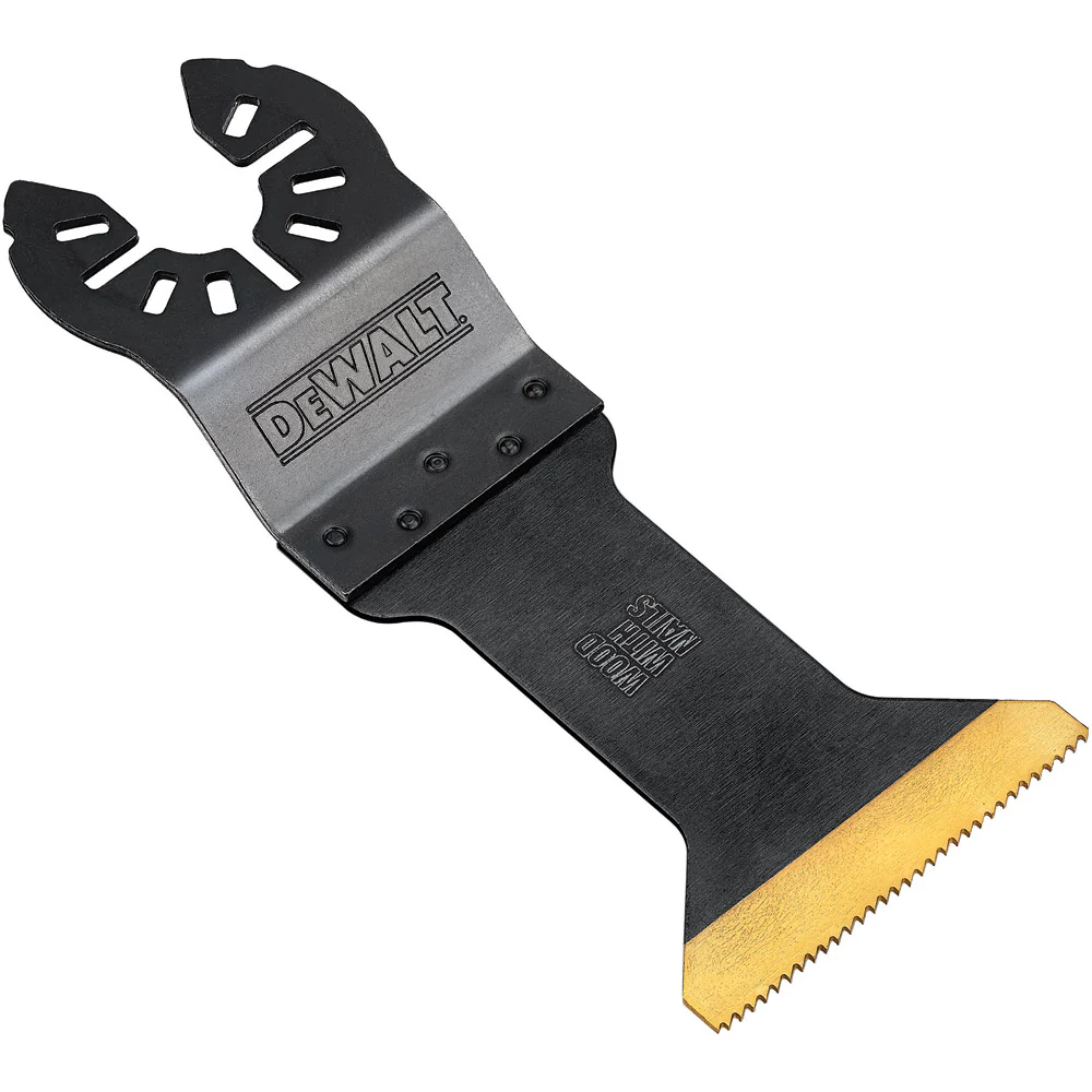 DeWalt DWA4204B Wide Titanium Nitride Coating Wood with Nails Universal Oscillating Tool Blade - 10 Pack - Mactool Shop