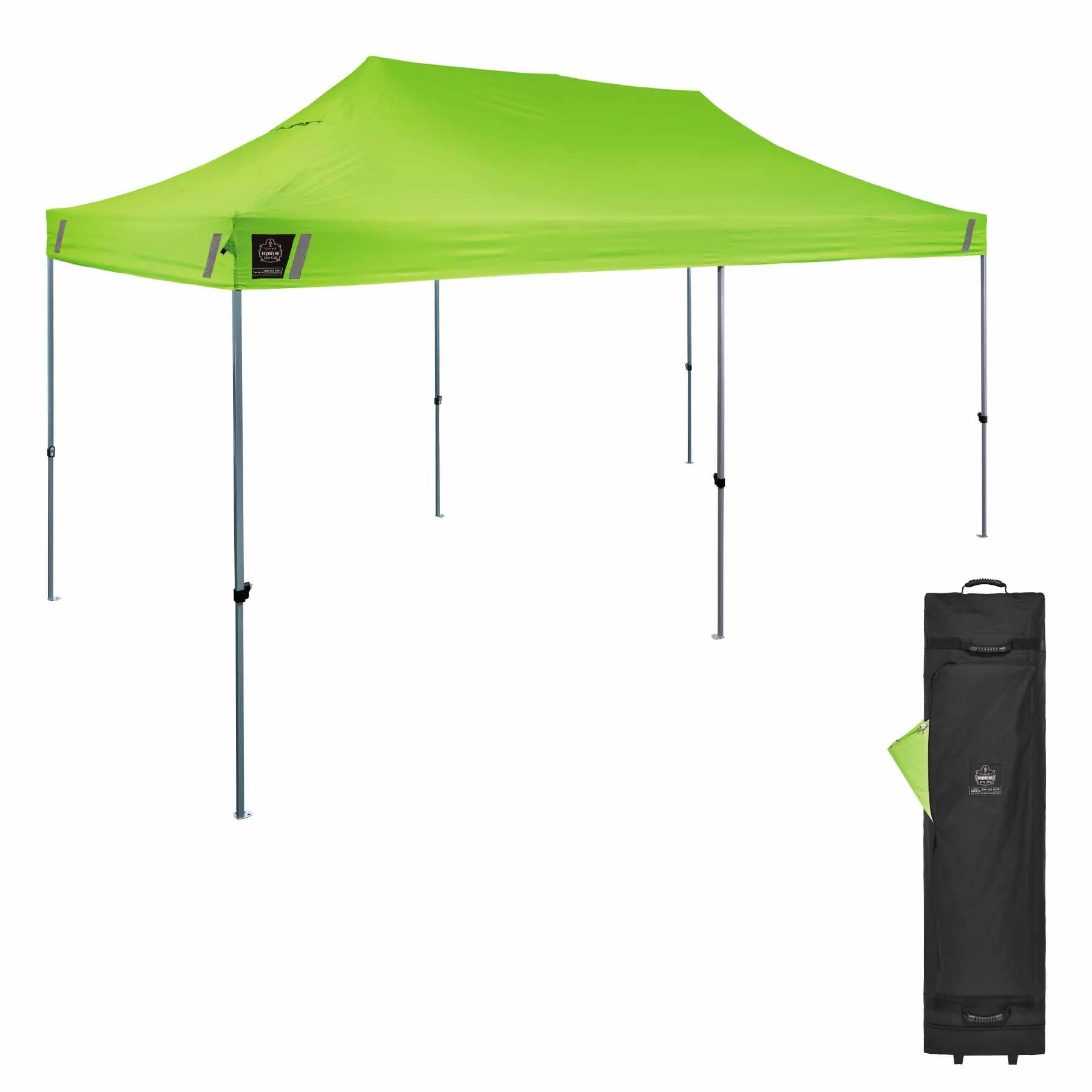 Ergodyne 12915-PALLET 6015 Pallet of 10 Lime Heavy-Duty Pop-Up Tent - 10ft x 20ft - Mactool Shop
