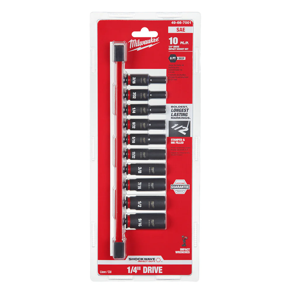 Milwaukee 49-66-7001 10PC SHOCKWAVE Impact Duty™ 1/4