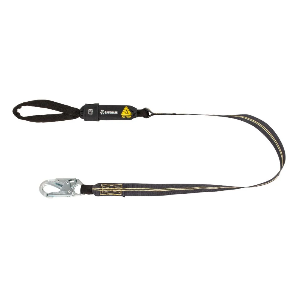 Safewaze 020-2046 Arc Flash 6' Energy Absorbing Lanyard: Aramid, Snap Hook, Soft Loop - Mactool Shop