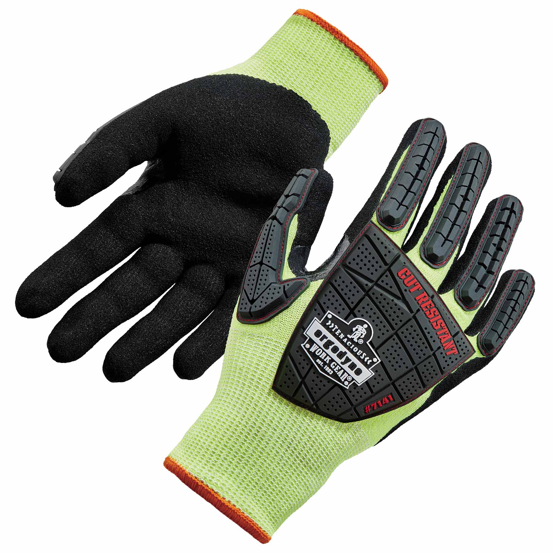 Ergodyne 17915 7141 XL Lime ANSI A4 DIR Nitrile-Coated CR Gloves - Mactool Shop
