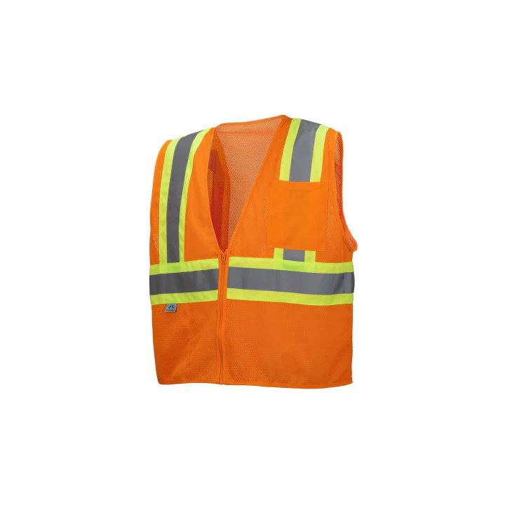 Pyramex RVZ2220XL Safety Vest - Hi-Vis Orange - Size Extra Large - Mactool Shop