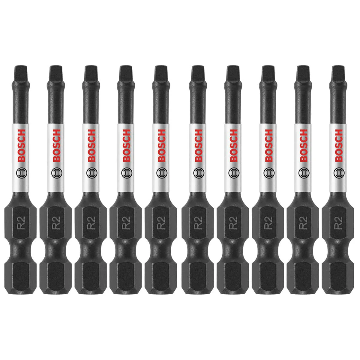 Bosch ITSQ22B 10 pc. Impact Tough 6 In. Square #3 Power Bits (Bulk Pack) - Mactool Shop