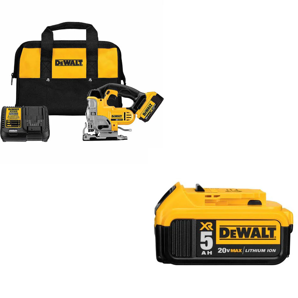 Dewalt DCS331M1 20V MAX Li-Ion Jig Saw Kit W/ FREE DCB205 20V MAX Battery Pack - Mactool Shop