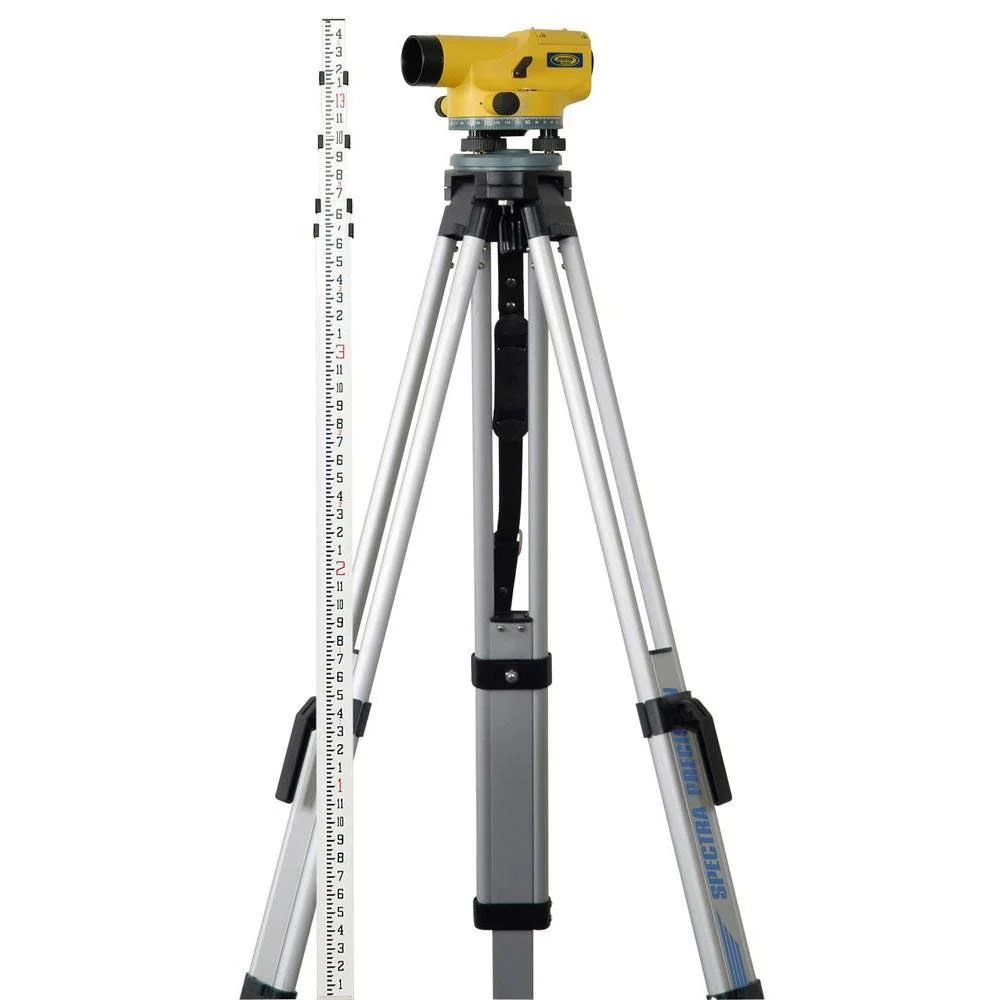 Spectra AL28M-2 28X Magnetic Dampened Automatic Level with Tripod and Rod (Inches) - Mactool Shop