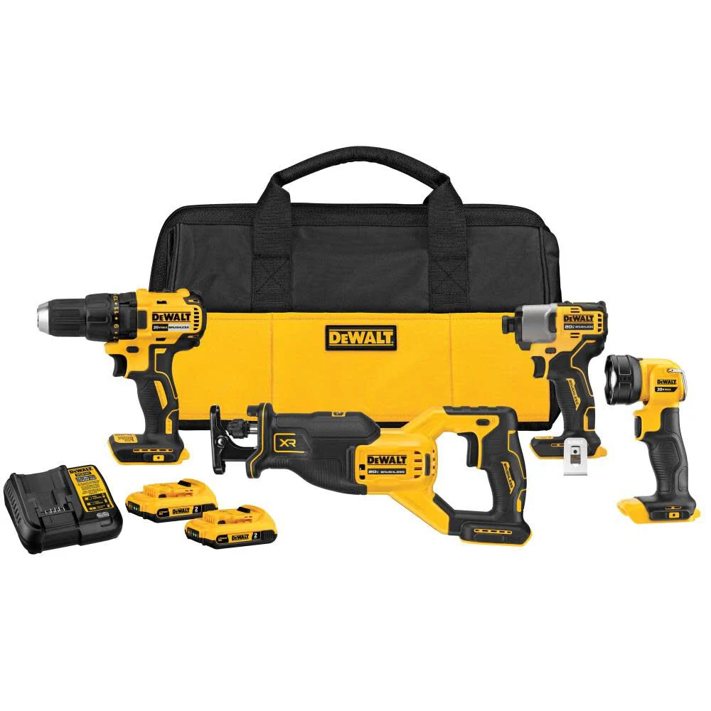 DeWalt DCK479D2 20V Max Brushless Cordless 4-Tool Combo Kit - Mactool Shop