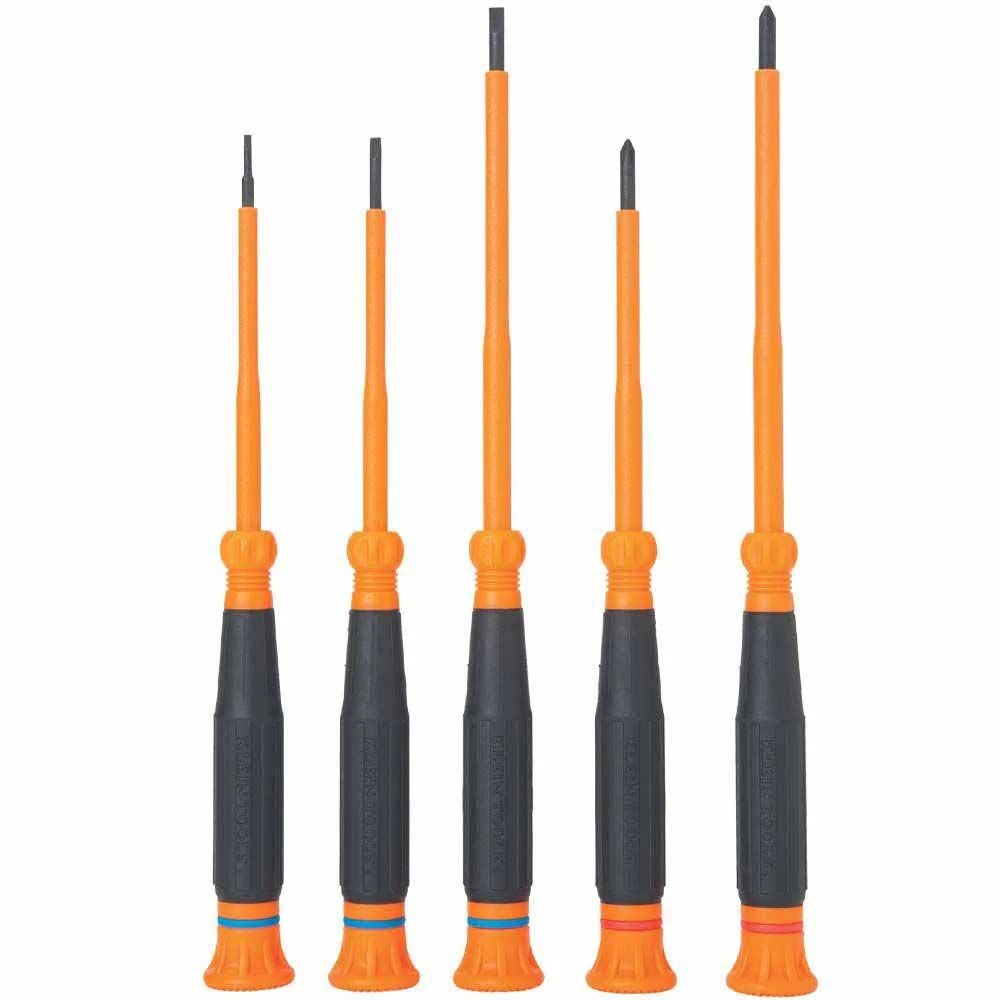 Klein Tools 85615INS Insulated Precision Screwdriver Set, 5-Piece - Mactool Shop