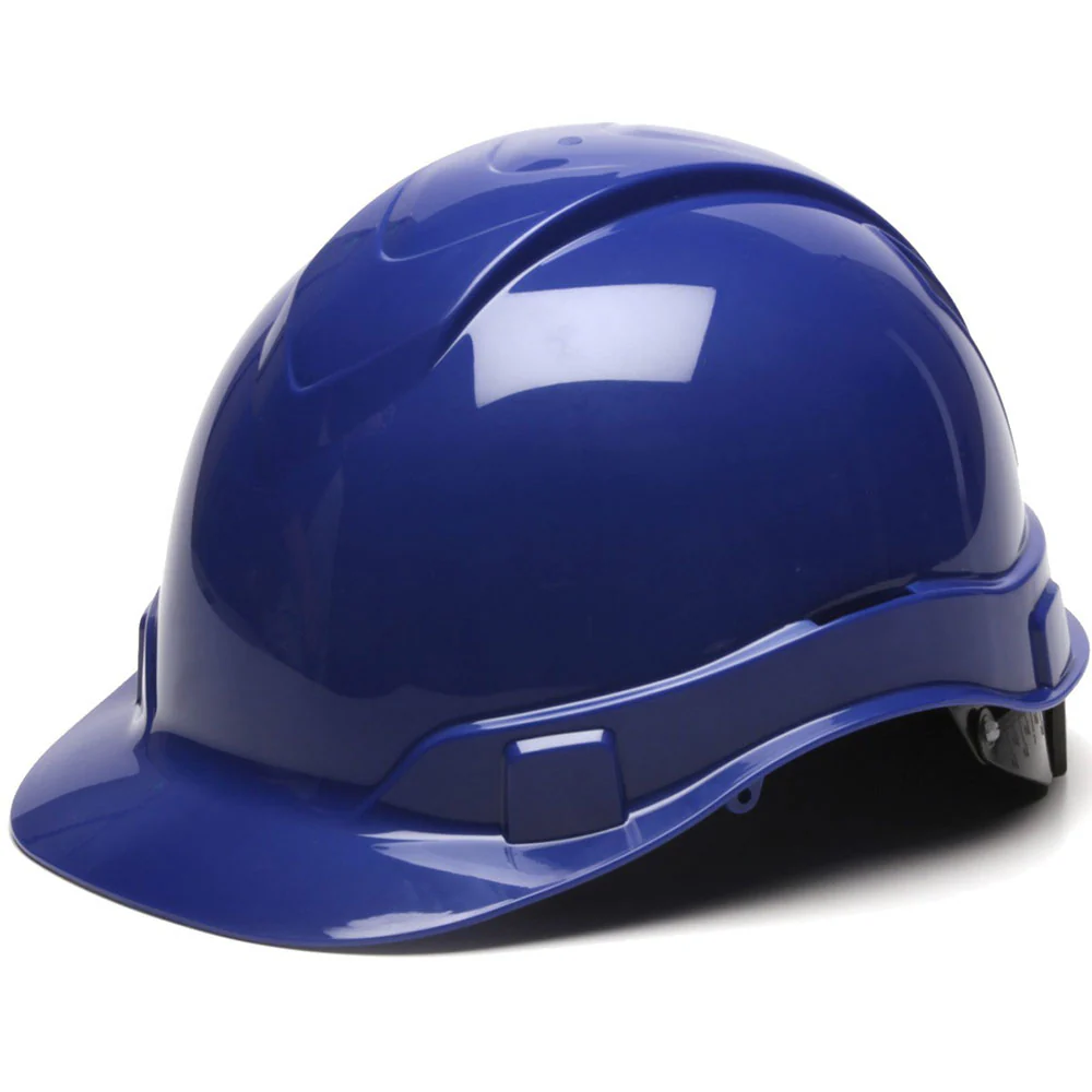 Pyramex HP44160 Ridgeline Hard Hat, Blue Cap Style 4 Pt Ratchet Suspension - Mactool Shop