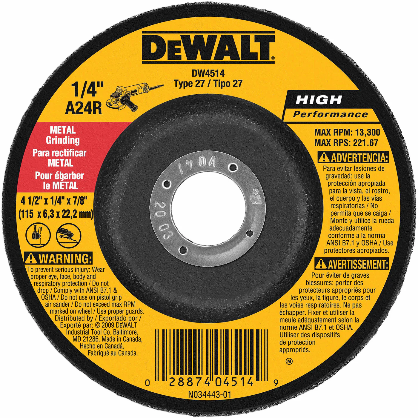 DeWalt DW4514 4-1/2