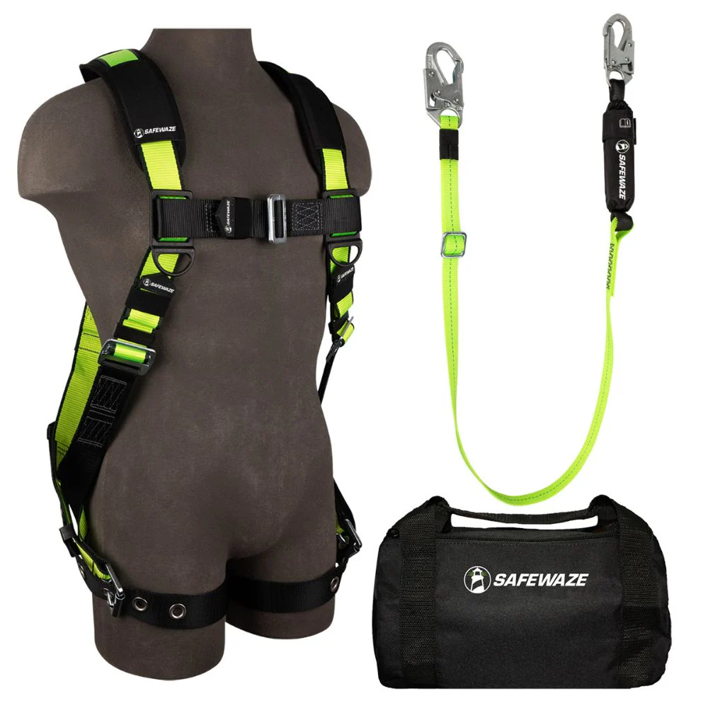 Safewaze 019-3029 PRO Bag Combo: FS185-2X Harness, FS560-AJ Lanyard, FS8125 Bag, 2X - Mactool Shop