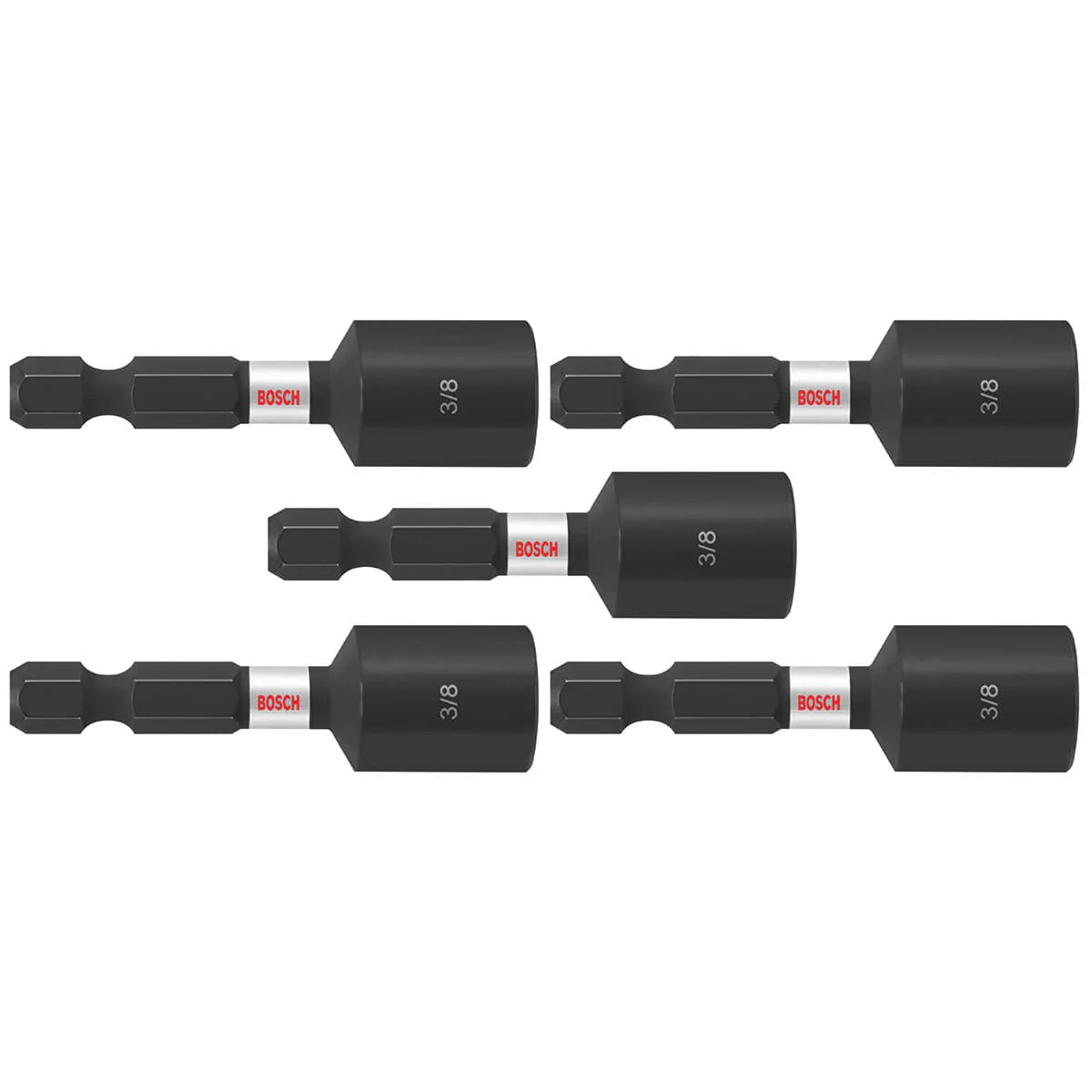 Bosch ITNS38B (5) Impact Tough 3/8 In. x 1-7/8 In. Nutsetters (Bulk Pack) - Mactool Shop