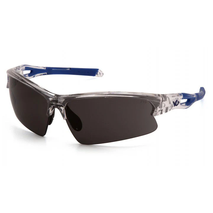 Pyramex VGSC1620T Venture Gear - Gray Lens Safety Glasses with Clear/Blue Frame - Mactool Shop